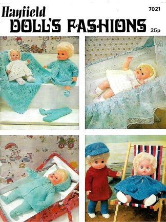 HAYFIELD DOLL'S FASHION VINTAGE DOLL KNITTING BOOK 7021