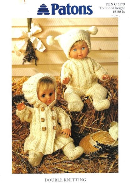 PATONS 5179 DOLL KNITTING PATTERN