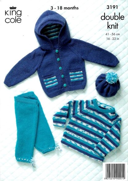 KING COLE 3191 KNITTING PATTERN - Image 2