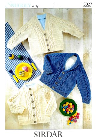 SIRDAR 3027 KNITTING PATTERN