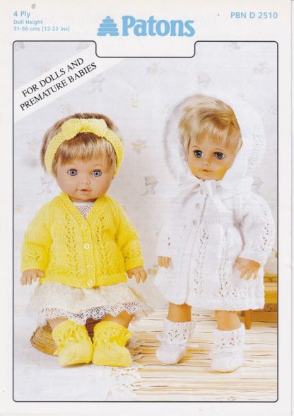 PATONS 2510 DOLL KNITTING PATTERN