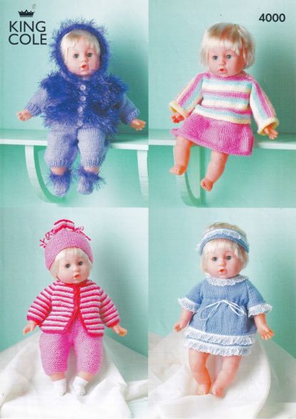 KING COLE 4000 DOLL KNITTING PATTERN