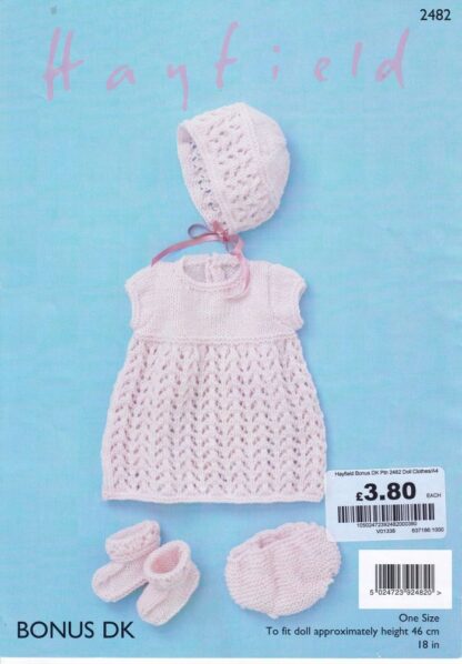 HAYFIELD 2482 NEW DOLL KNITTING PATTERN - Image 2