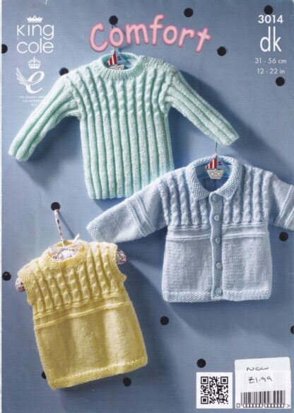 KING COLE 3014 KNITTING PATTERN - Image 2