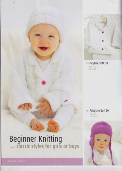 PATONS CLASSIC FAVOURITES FOR BABIES & TODDLER KNITTING BOOK 3851 - Image 2