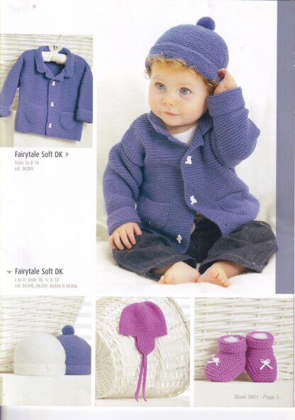 PATONS CLASSIC FAVOURITES FOR BABIES & TODDLER KNITTING BOOK 3851 - Image 3