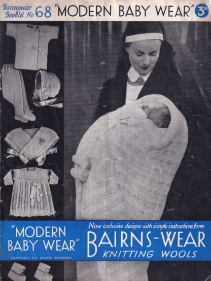 BAIRNSWEAR 68 RARE VINTAGE KNITTING PATTERN BOOKLET