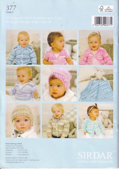 SIRDAR BABY CROFTER KNITTING BOOK 377 - Image 2