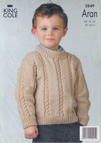 KING COLE 2849 KNITTING PATTERN - Image 2