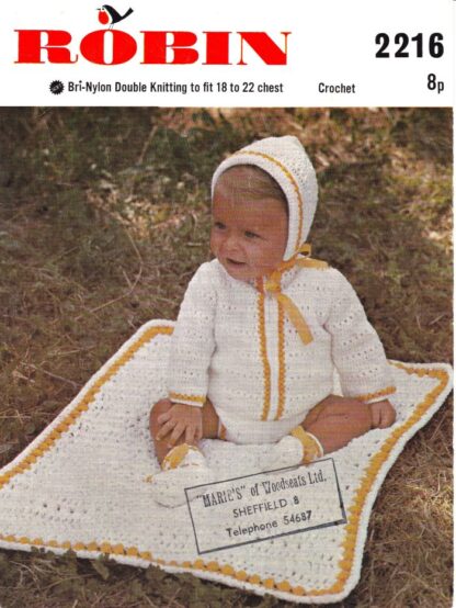 ROBIN 2216 VINTAGE CROCHET PATTERN