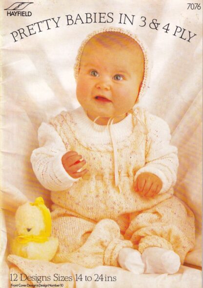 HAYFIELD PRETTY BABIES IN 3 & 4 PLY KNITTING BOOK 7076