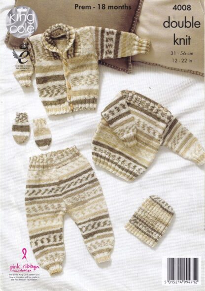 KING COLE 4008 KNITTING PATTERN - Image 2