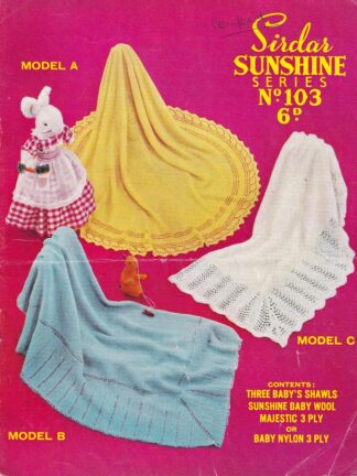 SIRDAR SUNSHINE NO. 103 VINTAGE KNITTING PATTERN
