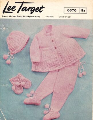 LEE TARGET 6670 VINTAGE KNITTING PATTERN