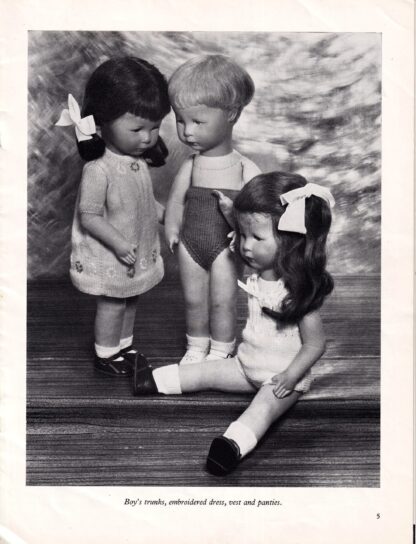 HAYFIELD DOLL'S CLOTHES VINTAGE KNITTING BOOKLET 7015 - Image 3