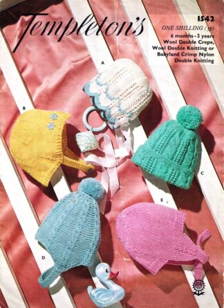 TEMPLETONS 1542 VINTAGE KNITTING PATTERN
