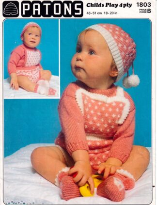PATONS 1803 VINTAGE KNITTING PATTERN
