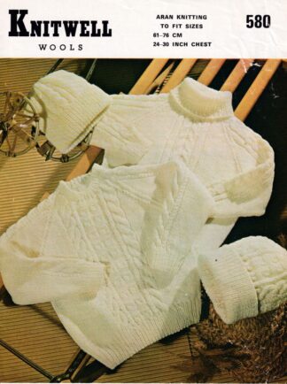 KNITWELL 580 VINTAGE KNITTING PATTERN