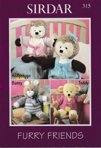 SIRDAR FURRY FRIENDS TOY KNITTING BOOK 315