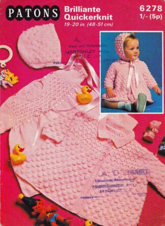PATONS 6278 VINTAGE KNITTING PATTERN