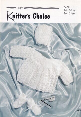 KNITTER'S CHOICE E409 KNITTING PATTERN
