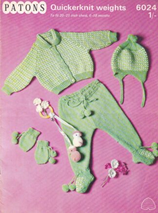 PATONS 6024 VINTAGE KNITTING PATTERN