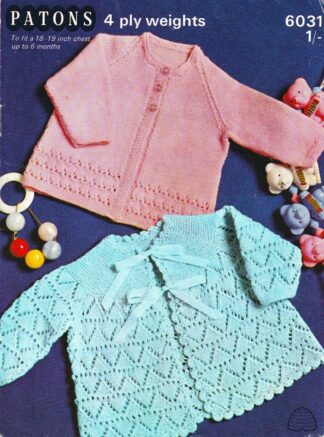 PATONS 6031 VINTAGE KNITTING PATTERN