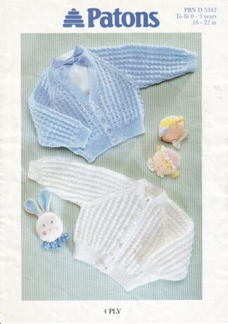 PATONS 5342 KNITTING PATTERN