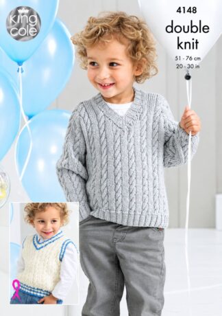 KING COLE 4148 KNITTING PATTERN