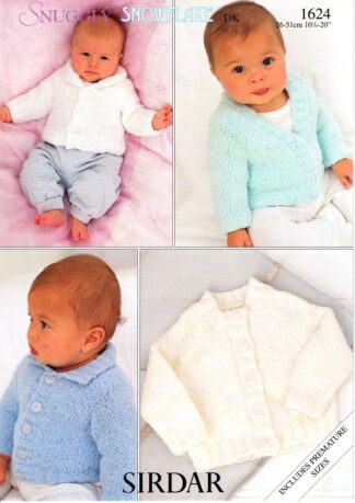 SIRDAR 1624 KNITTING PATTERN * includes sizes for tiny/premature babies *